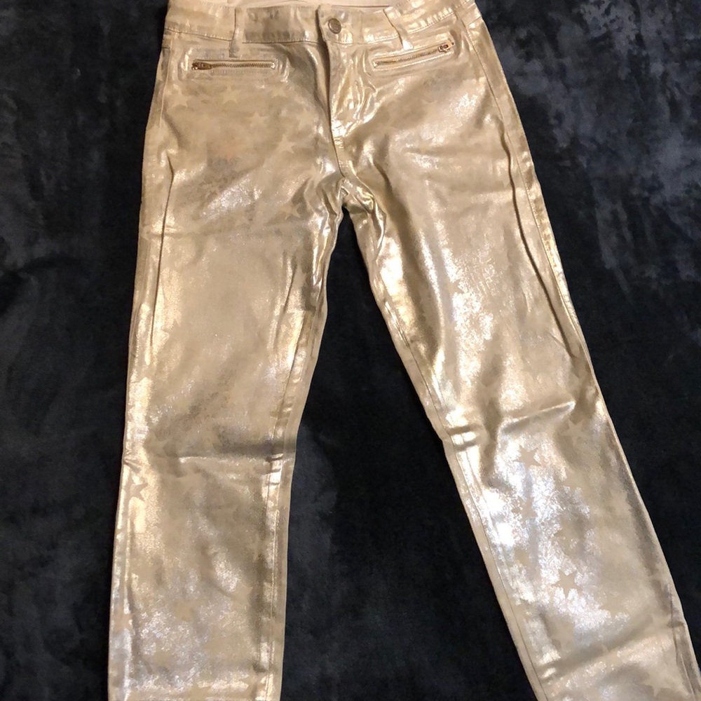 Guess star shiny stretchJean with zip bottom ankle